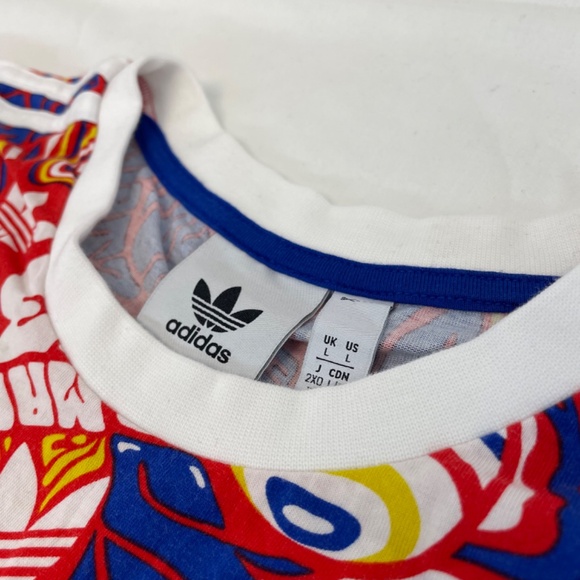 Adidas The Brand With The 3 Stripes Graphic T-Shirt Multicoloured Men’s Size Lar - Picture 10 of 15